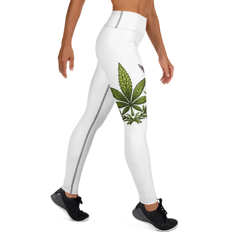 Yoga Leggings — Lavender Wreath